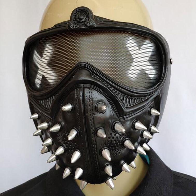Watch Dogs Mask Punk Style Resin Mask With Spiked Design For Roleplaying Events