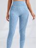 Seamless Women's Yoga Pants: Sand Washed, Quick Dry, Butt Lifting, Tight Fit, Letter Print, Sports Fitness Long Pants