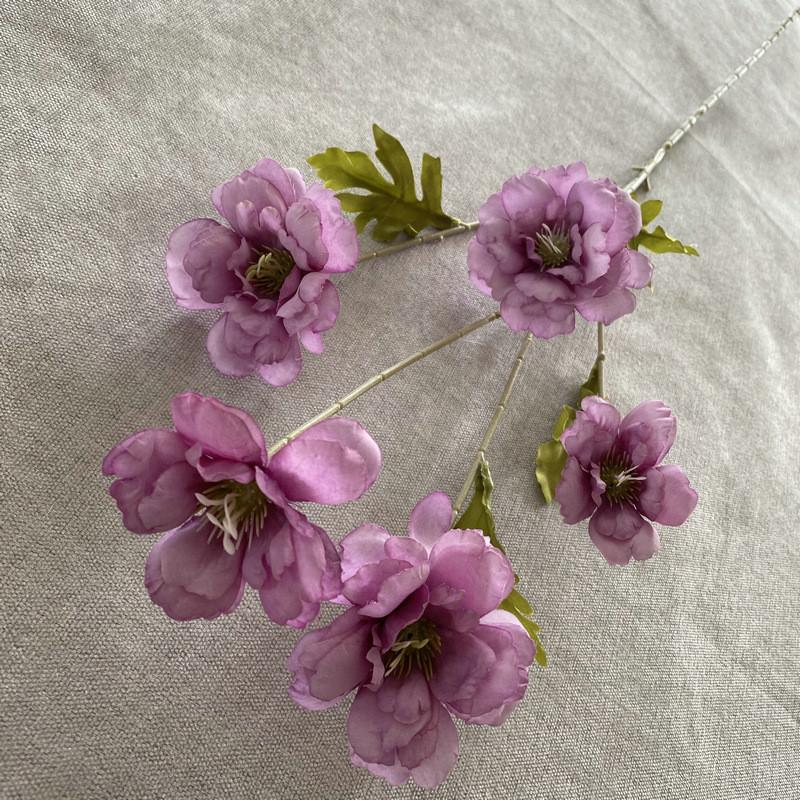 

Hibiscus 5 Head Flowers For Wedding Ceremony And Decorations Reception Purple