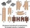 Mattel Tomáš a jeho dřevěná kolejnice. Vytvořte si vlastní originální sadu prodloužených kolejnic s rovnou zakřivenou konstrukcí, která se prodává roky starou a má HDX06. (Thomas) kurs!