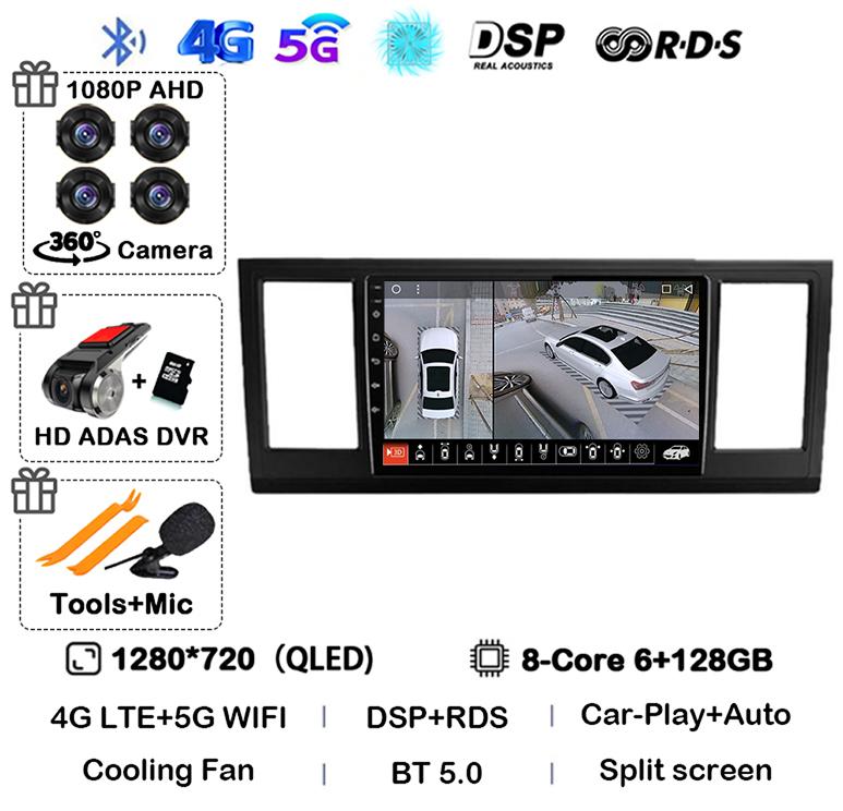 Android 14 Auto Carplay Car Radio For VW Volkswagen Caravelle 6 T6 2015 2016 2017 2018 2019 2020 Multimedia Player GPS WIFI+4G