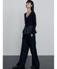Make A Toast Wool Blend Midrise Pants Black Mbefpa001Bk