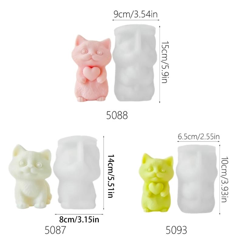 Silicone Mold Cats Shaped  Rebound Decompression Toy Molds Practical Ornaments Making Mould Jewelry Tool for Craftsmen