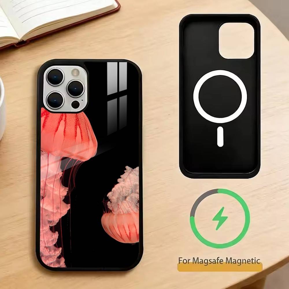 Jellyfish Oceanic   Phone Case For iPhone17,16,15,14,13,12,11 Plus,Pro Magnetic with Magsafe Wireless Charging