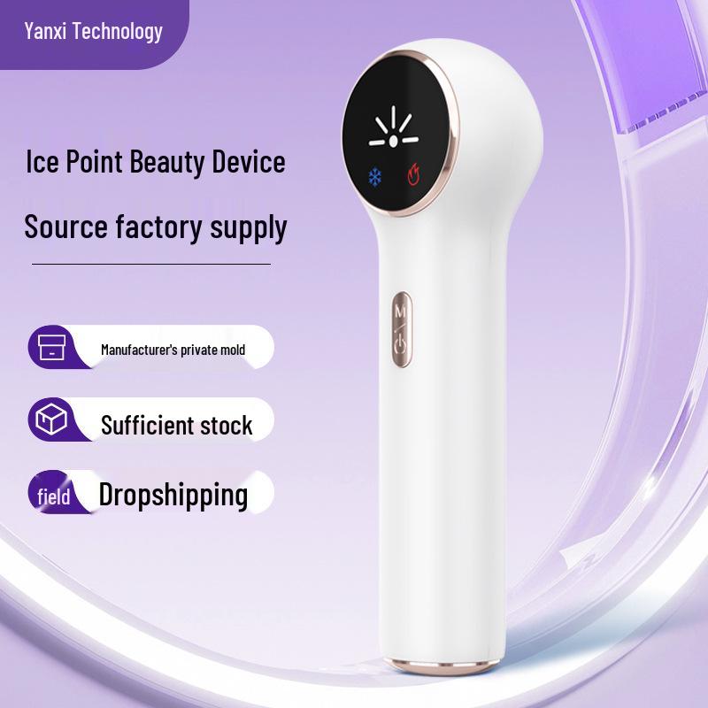Hot & Cold Facial Ice Hammer: Pore Minimizer & Red/Blue Light Therapy Device