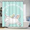 Enchanting Unicorn Shower Curtain Blue Magic Colors Bathroom Decor for Kids