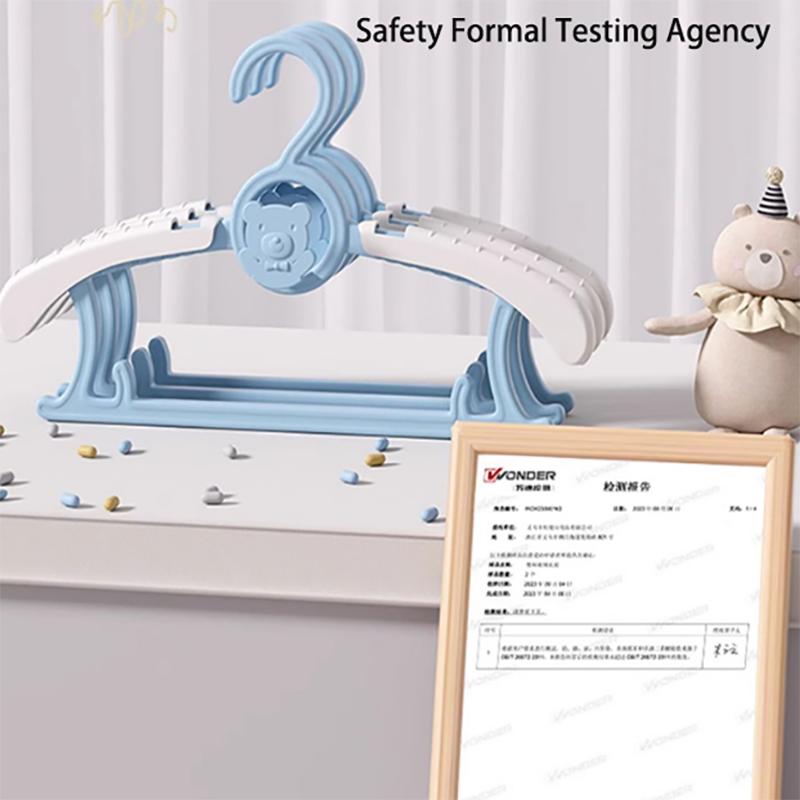 10Pcs Non-slip Baby Clothes Hanger Adjustable Storage Hangers Cute Kids Clothes Organizer Closet Children Baby Coats Rack