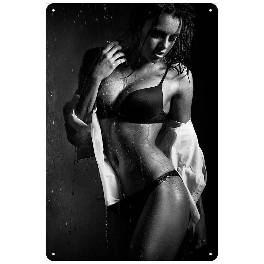 Sexy Girl Poster On the Wall, Metal Plaque