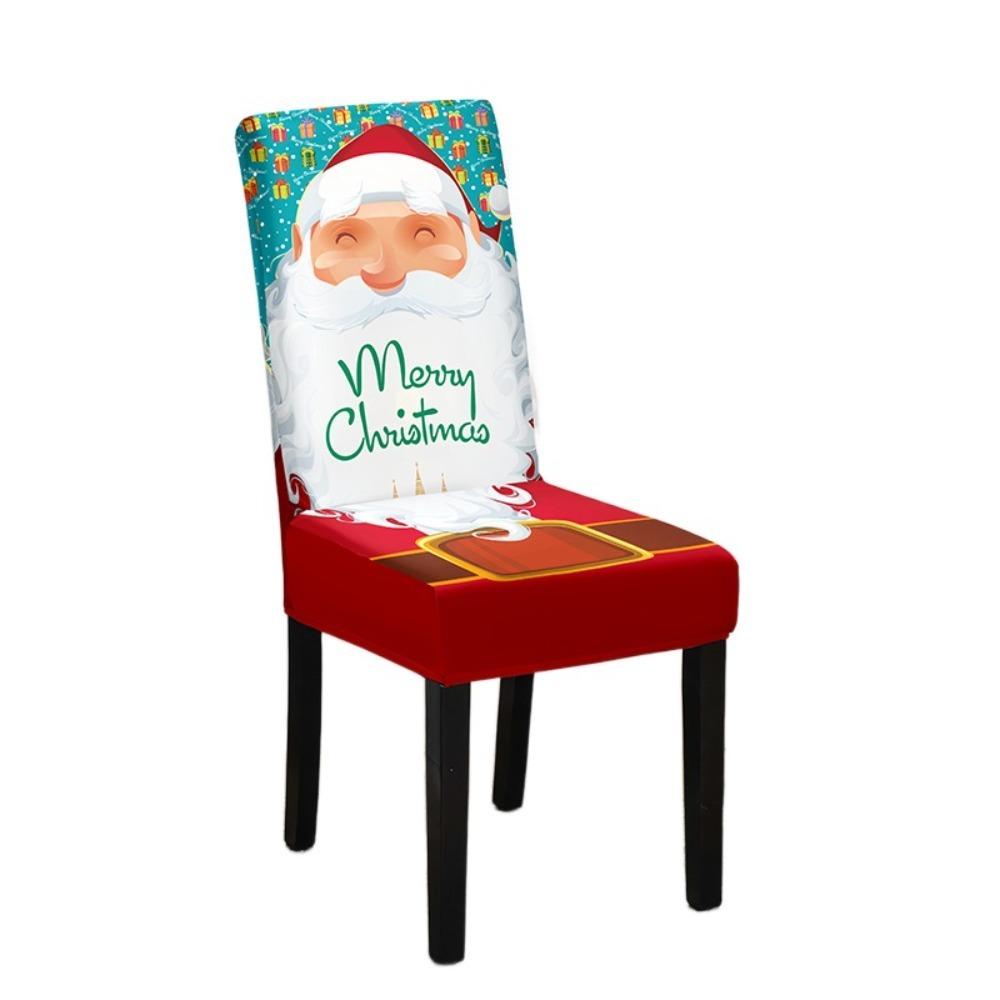 

Xmas Decoration Dinner Chair Seat Cover Seat Protector Wear For Chairs Festival Atmosphere Style 1