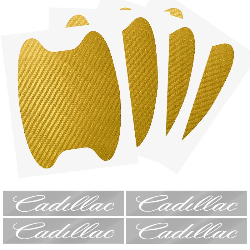 Car Door Sticker Carbon Fiber Scratches Auto Handle Protection Film For Cadillac CT5 CT6 CTS Seville ATS CT4 XTS Celestiq Ciel Escala SRX XT4 XT5 XT6