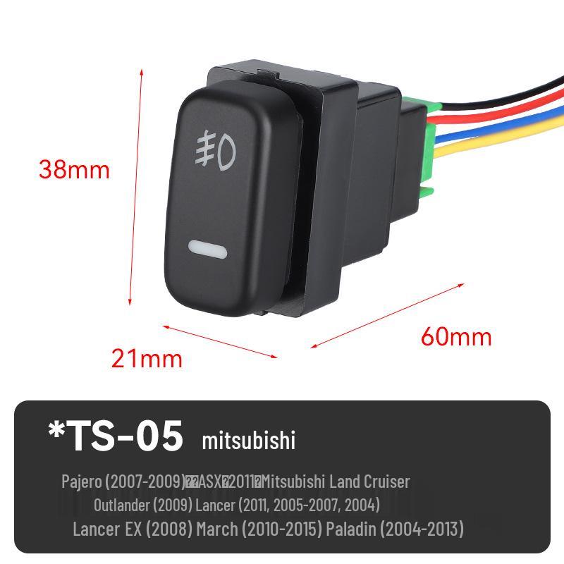 Universal Car Fog Light Switch for Toyota, Honda, Nissan, Renault, Mitsubishi, Isuzu, Hyundai - Button & Modification Compatible