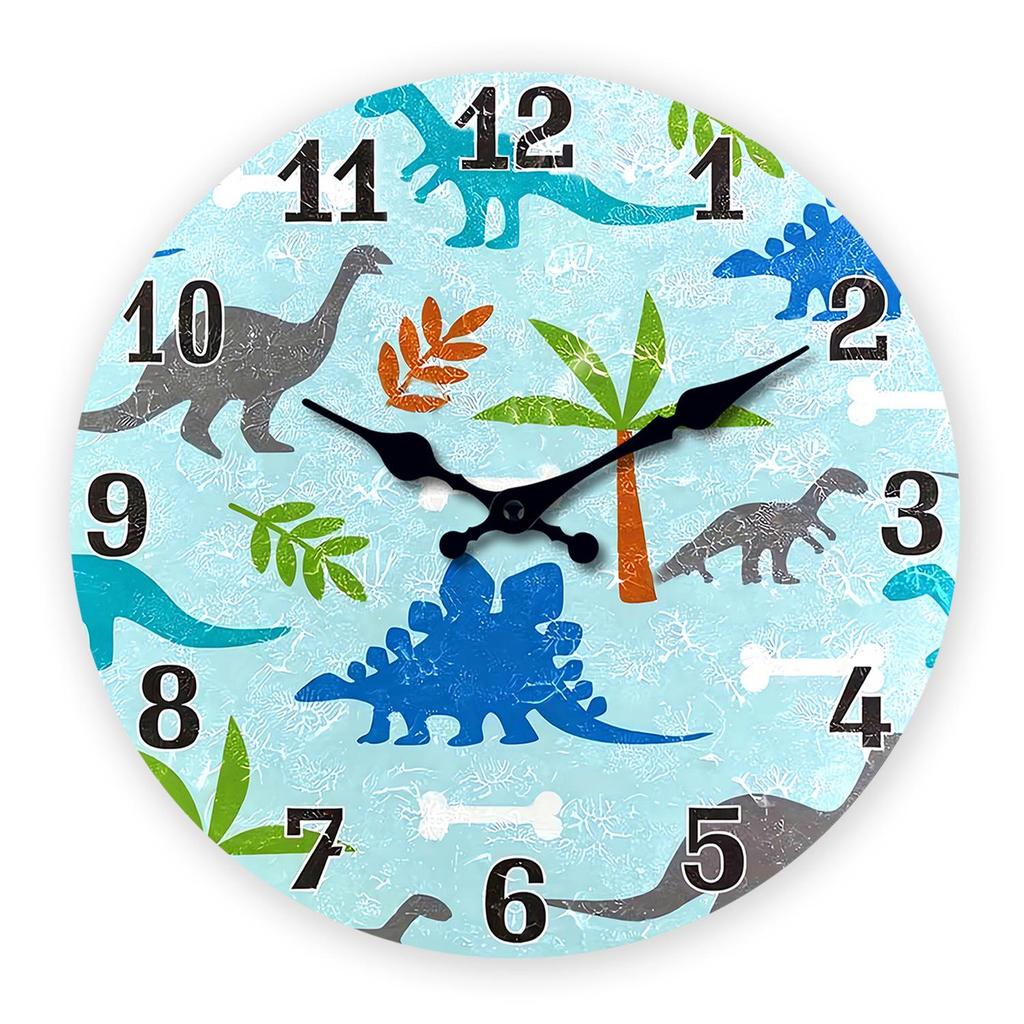 12" Personalized Retro Cartoon MDF Silent Wall Clock