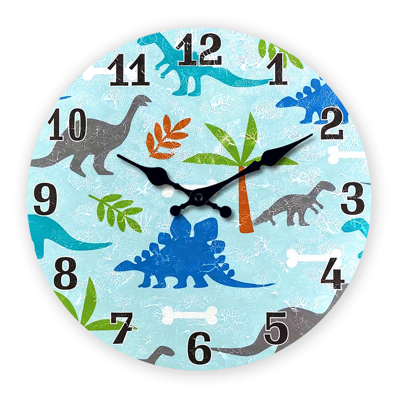 

12 Персонализированные Ретро Мультяшные Бесшумные Настенные Часы из МДФ