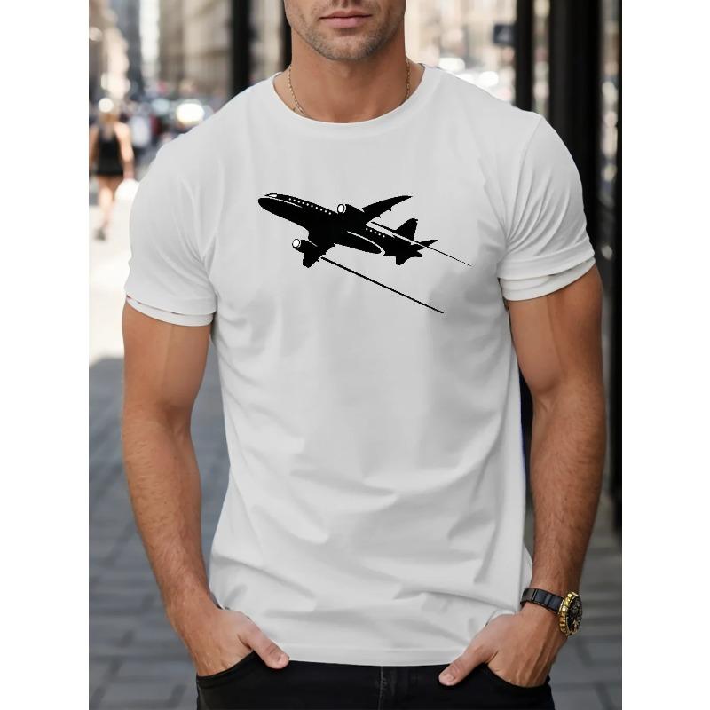 Fashion Printed Top Casual Loose Short Sleeve Crew Neck T-Shirts Men’s