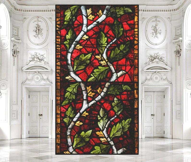 Customize Stained Glass Window Film Frosted Mosaic Grid Privacy Protection No Glue Decorative Bathroom Bedroom Kitchen Home Quality
