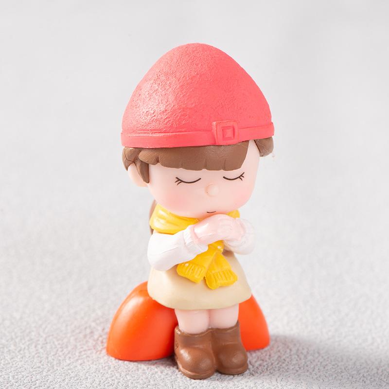 Micro Landscape Decoration Cute Cartoon Wishing Couple Boy Girl Plastic Figure Office Desktop Car Decoration