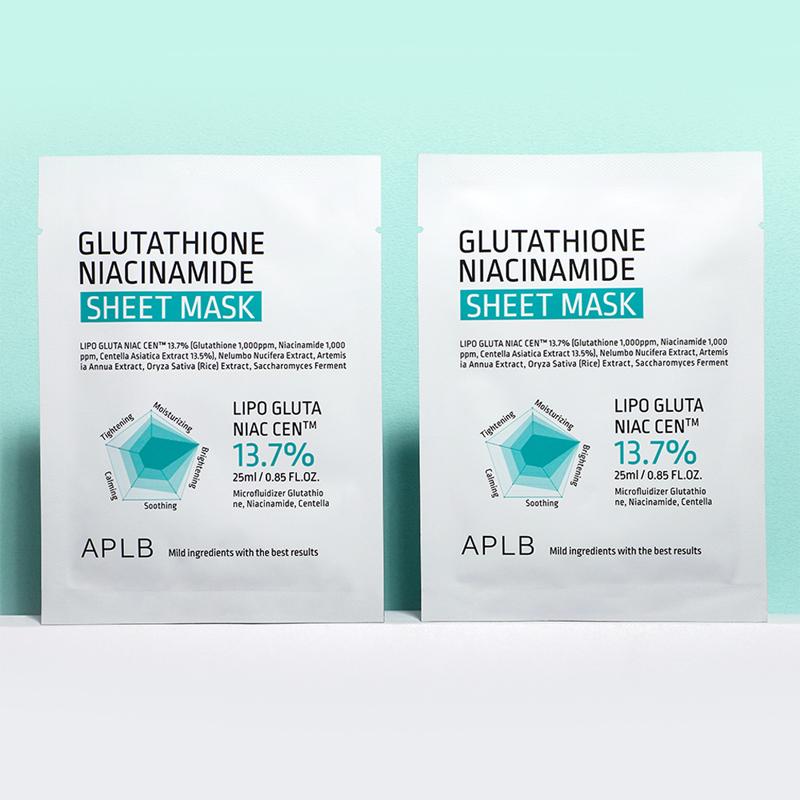 APLB Glutathione + Niacinamide Sheet Mask 25ml*10EA