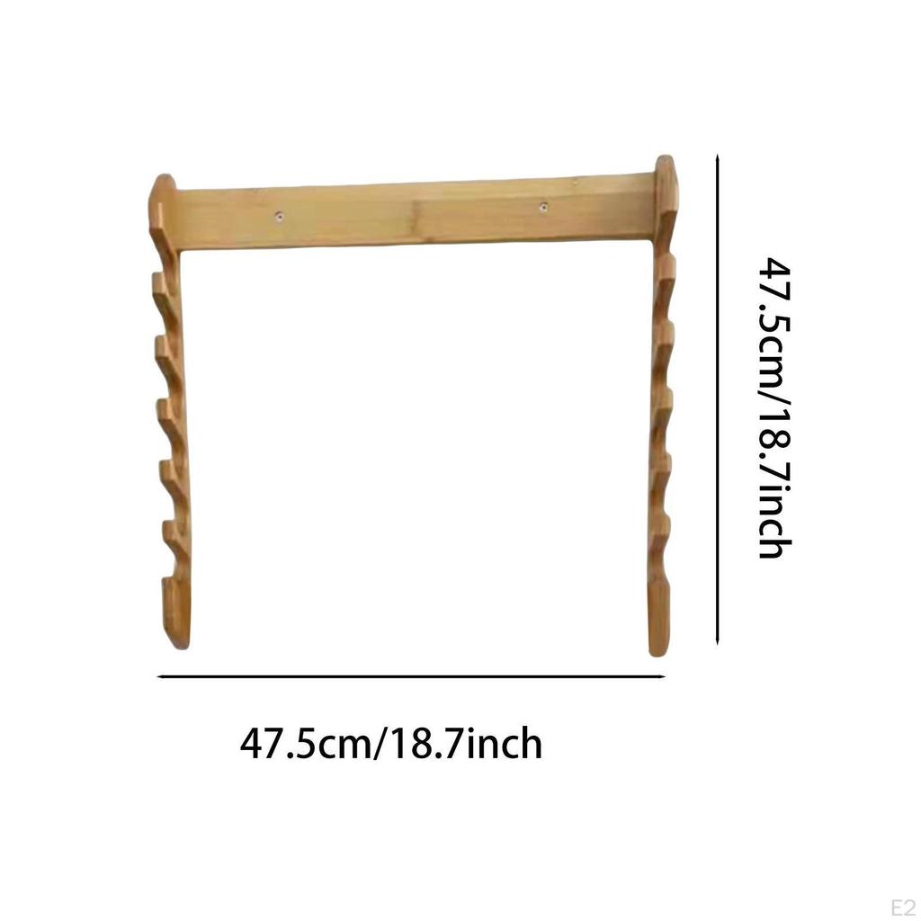 Fishing Rod Holder Pole Rack Horizontal Wall Mounted Support Organizer Pool Cue Display