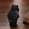 Men's Magnetic Levitation Silicone Watch, Black: Zodiac Markers, Waterproof Quartz Movement, Leisure, Business, Stylish Black Fashion Accessory -