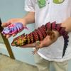 3D Printed Lizard Statue, Flexible 3D Printed Animal, Colorful Figurines Statue, Gifts, 36.5Cm/14.37In, 23.5Cm/9.25In