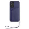 For Samsung Galaxy A54 5G Case Card Holder Kickstand Skin-Touch Phone Cover with Wrist Strap