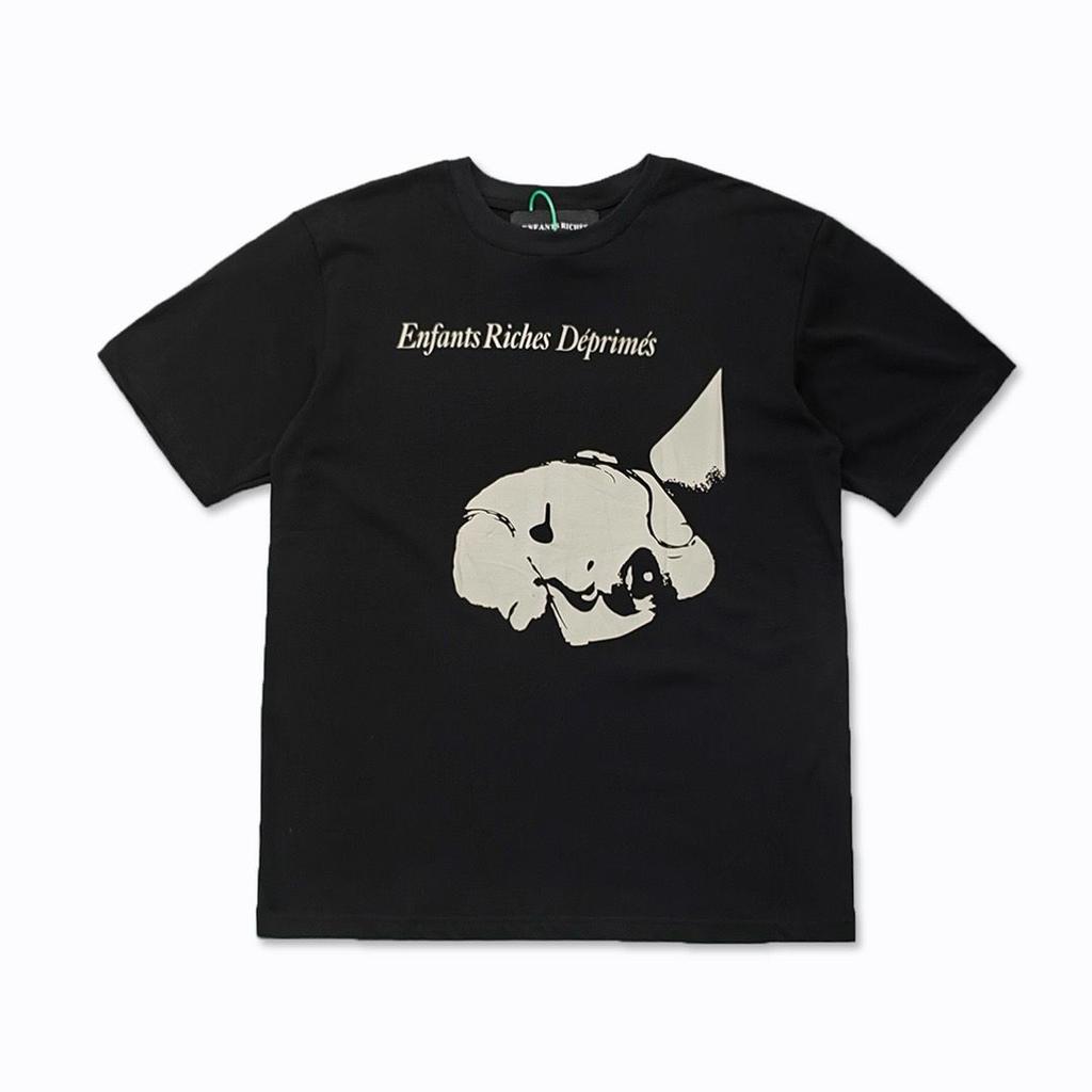 ERD Melancholie Trendmarke Zweite Generation Porträt High Street Druck Locker Herren T-Shirt Retro Rundhals Kurzarm