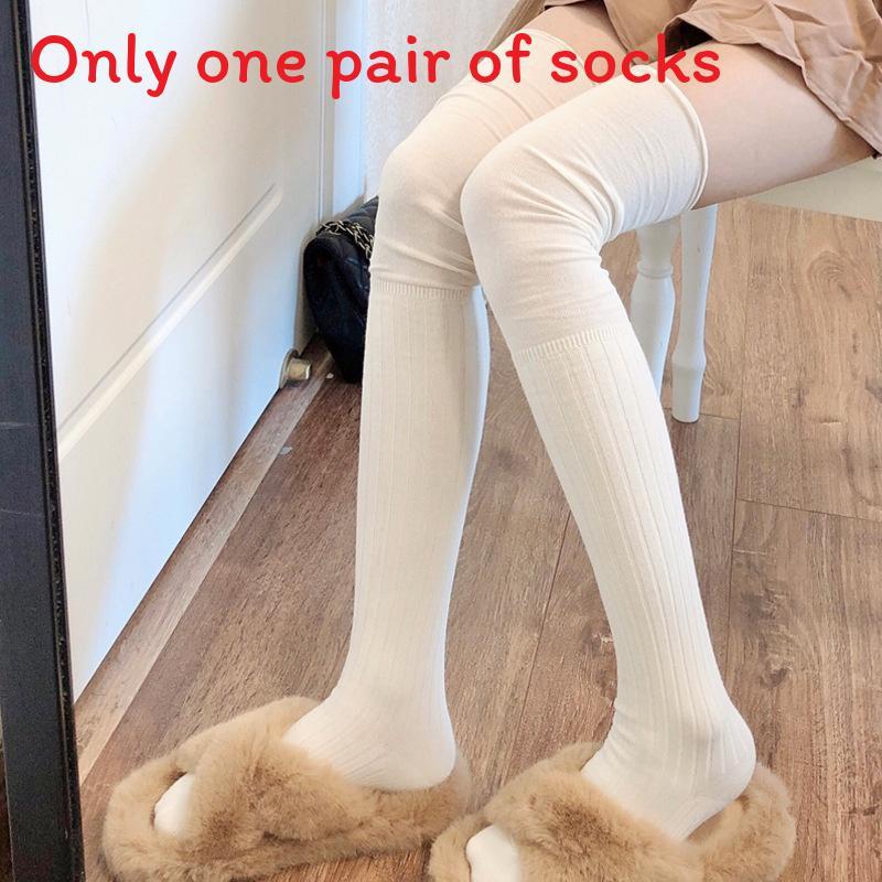 Girl Over Knee Socks With Thickened Acrylic Material For Winter Warmth And Casual Style