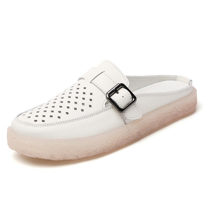 

Fashion Women s Shoes Sandals for Women Nonslip New Flat-bottom Toe-toe Sandals for Women Fashionable and Versatile Casual Half-bag 35