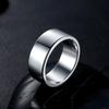 New Arrival Stylish Women Fashionable 8Mm Wide Stainless Steel Rings Nuptial Bridal Rings Men Jewelry High Polished  Color ColorTrendy Jewelry
