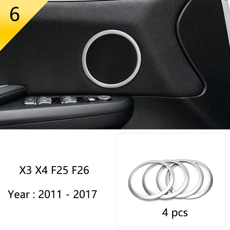 BBJS7 Accessories for BMW X3 X4 F25 F26 Car Inner Gearshift Air Conditioning CD Panel Door Armrest Cover Trim Decorative Car Stickers