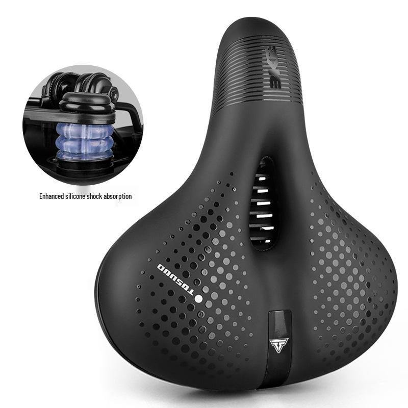 Universal Super Soft Silicone Bicycle Saddle with Shock Absorption - Mountain Bike Seat for Men and Women