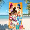 Customizable personalized beach towels Nella the Princess Knight themed designs.Suitable for the beach, yoga, sports;ideal as beach accessories