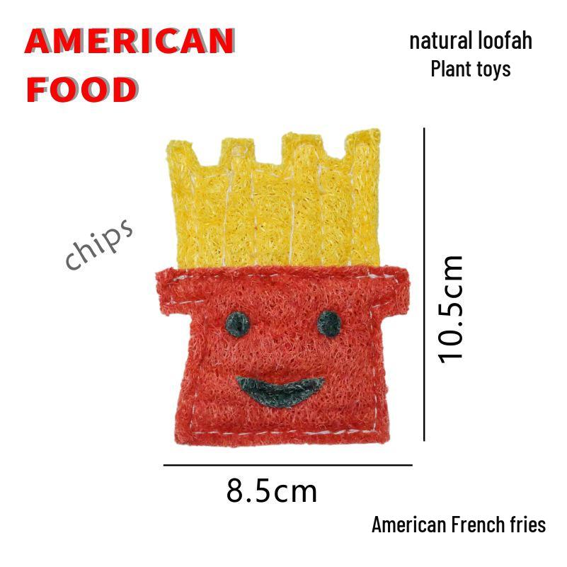 Durable Loofah Dog Chew Toy - Teeth Cleaning & Self-Entertainment for Puppies.