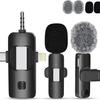 K15 Wireless Lavalier Microphone - 3-in-1 Noise Reduction Mic for Android, Video, Live Streaming (3.5mm)
