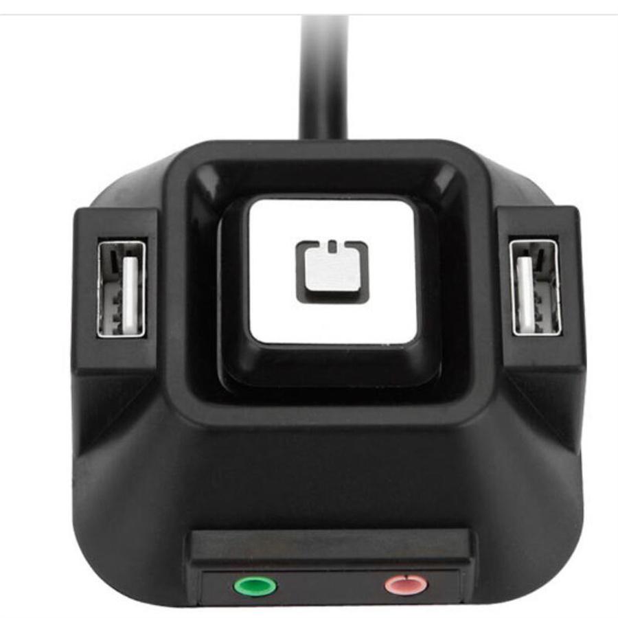 Multifunction Computer PC Desktop External Power Switch on/off Reset Button Switch With Audio Microphone Port For Home Bars Hotel PC
