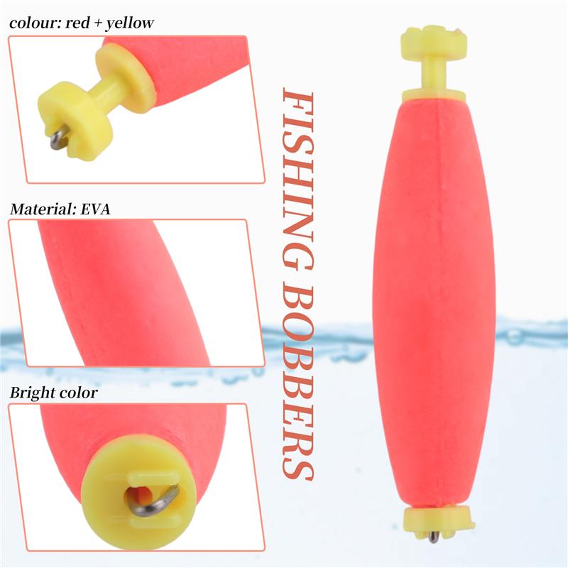 Classy-20 Pieces Fishing Bobbers Weighted Foam Snap On Float Weighted Bobbers For Fishing Tackle Accessories Fishing Supplies