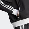 adidas Originals Adicolor Three-Stripe Color Block Loose Fit Stand Collar Long Sleeve Track Jacket Women Black IK0430
