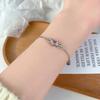 Heart Charming Pink Bracelet For Teens Everyday With Geometric Design Alloy