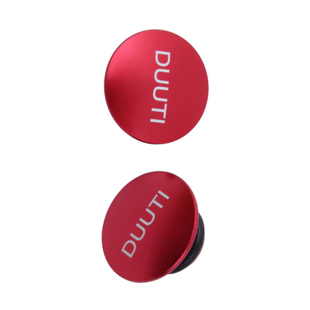 

2 Pack Handlebar End Caps Aluminum Alloy Anti-Dust Fall Proof High Elasticity Bike Grip Cap for Road Mountain-Bike Most Bicycle червоний