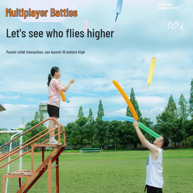 Raketový balónek: Hlučná létající hračka pro děti - Venkovní nafukovací balón