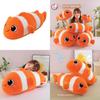 Plush Clownfish Toy Ocean Animal Stuffed Fish Cushion For Kids Playroom Decor