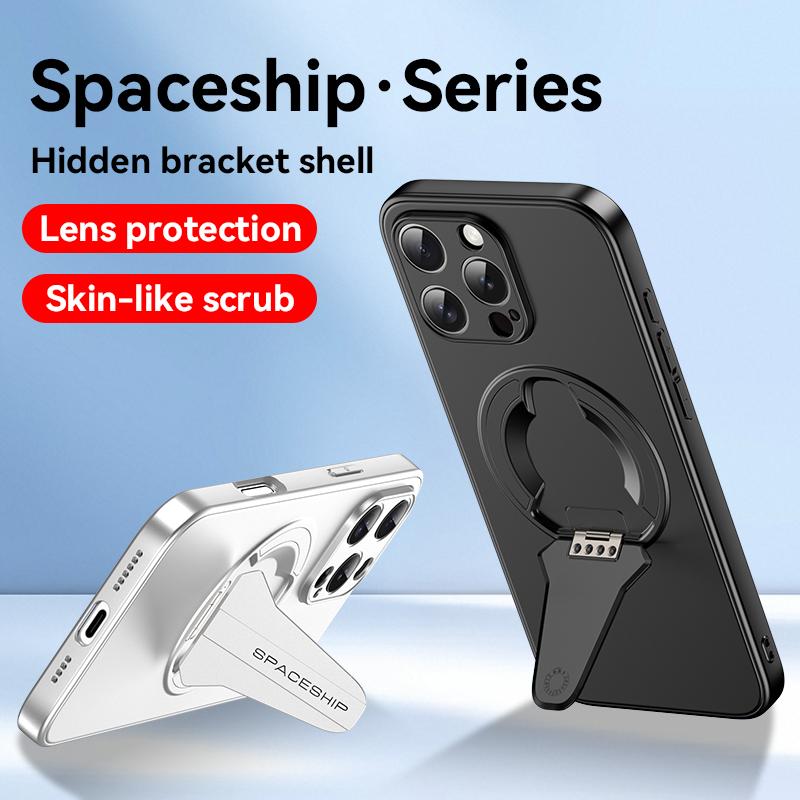 KEYSION Magnetic Phone Case for VIVO V70 5G Metal Paint Soft Silicone+PC Upright Kickstand Shockproof Back Cover for VIVO V70