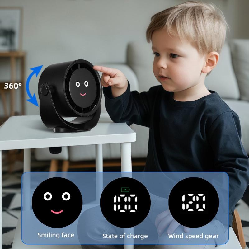 Compact Silent USB Desktop Fan with Long Battery Life 152x85.5x150.7 mm