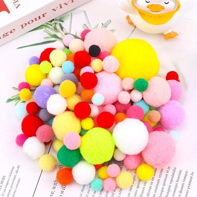 Bunte Hochelastische Plüsch-Pompons & Chenilledrähte für DIY-Bastelarbeiten & Kindergartenprojekte