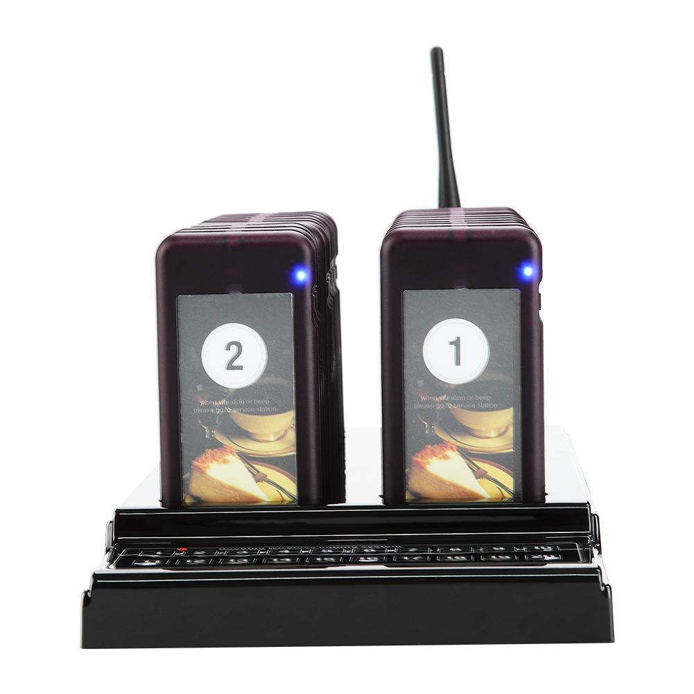 

20-канальная гостевая пейджинговая система с высокой чувствительностью 107 дБм, беспроводная система вызова очереди US PLUG