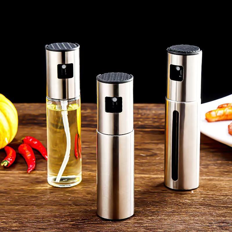 Hot BBQ Baking Olive Oil Spray Bottle Oil Press-type Spray Glass Bottle Spray Bottles BQ Sprayer Seasoning Bottle Kitchen