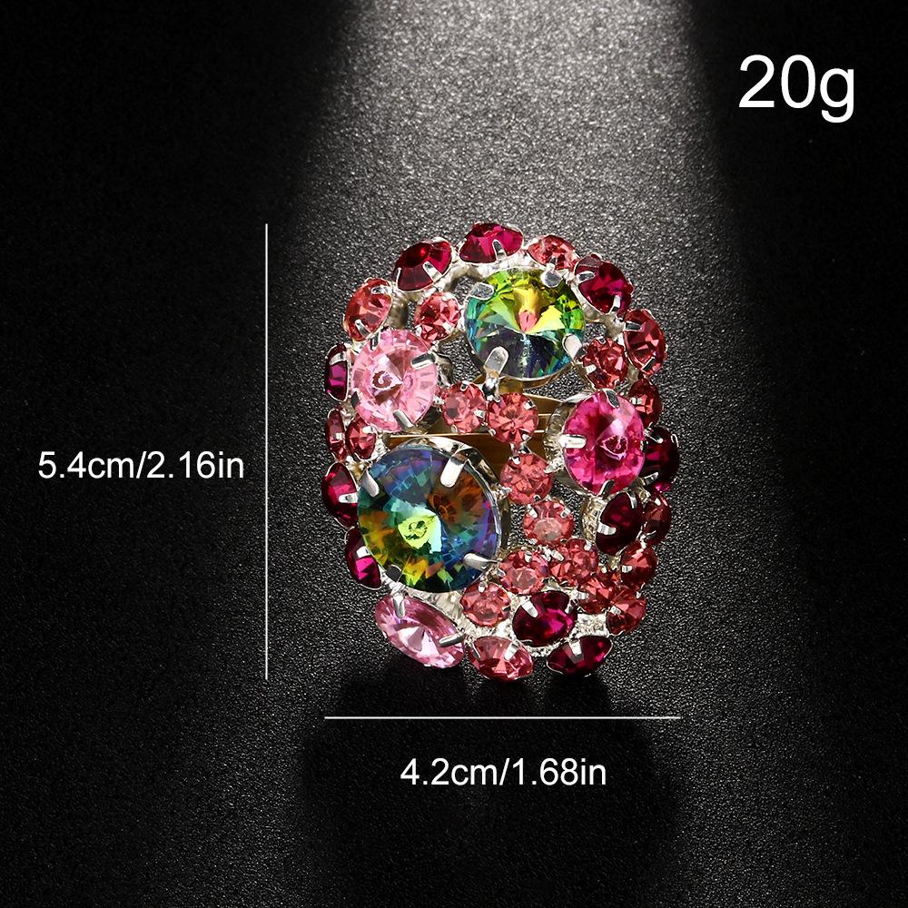 Exaggerated Geometric Ring - High-end Trendy Versatile Full Diamond Hand Jewelry - Women's Accessories