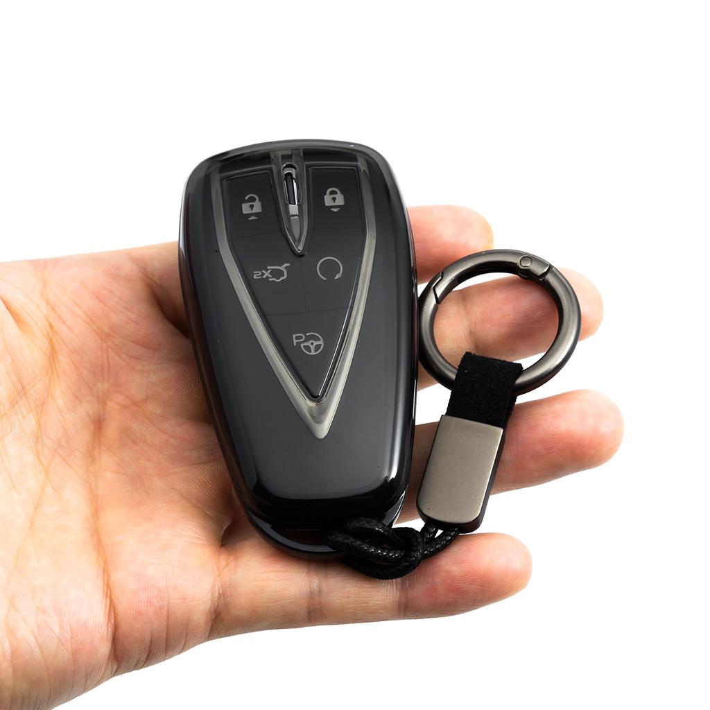 Slim Car Key Fob Case Cover Keychain For Changan UNI-T S K CS35 CS55 CS75 Plus Oshan X5 Accessories Black Transparent