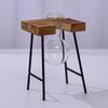 Wooden Frame Hydroponic Planter with Glass Bulb Transparent Container Flower Arrangement Desktop Decoration Home Office