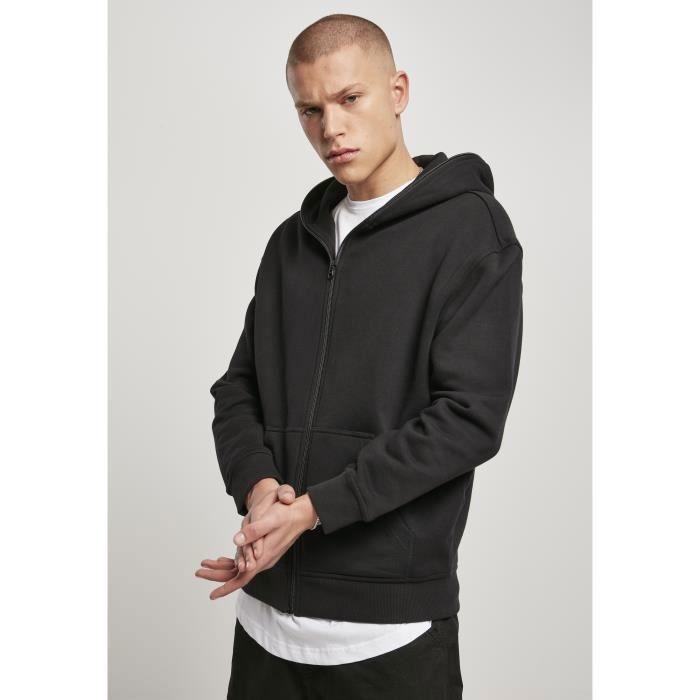 Sweatshirt à capuche Urban Classics organic full zip - noir - XL